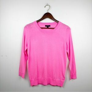 J. Crew Merino Wool Crew Neck Sweater Pink